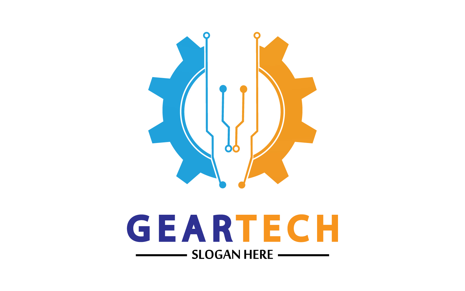 Gear Tech icon  vector logo v4