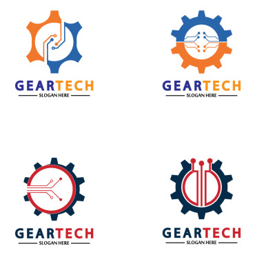 Gear Illustration Logo Templates 356917