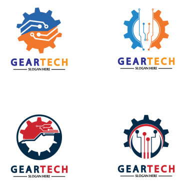 Gear Illustration Logo Templates 356919