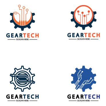 Gear Illustration Logo Templates 356924