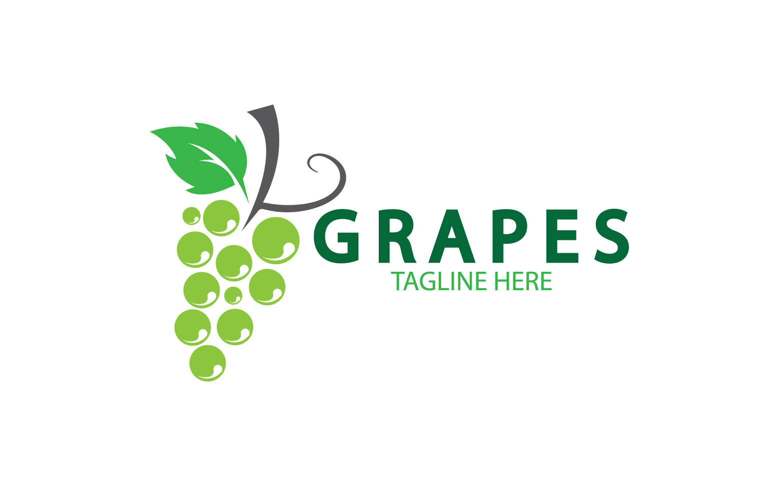 Grape fruits fresh icon logo v18