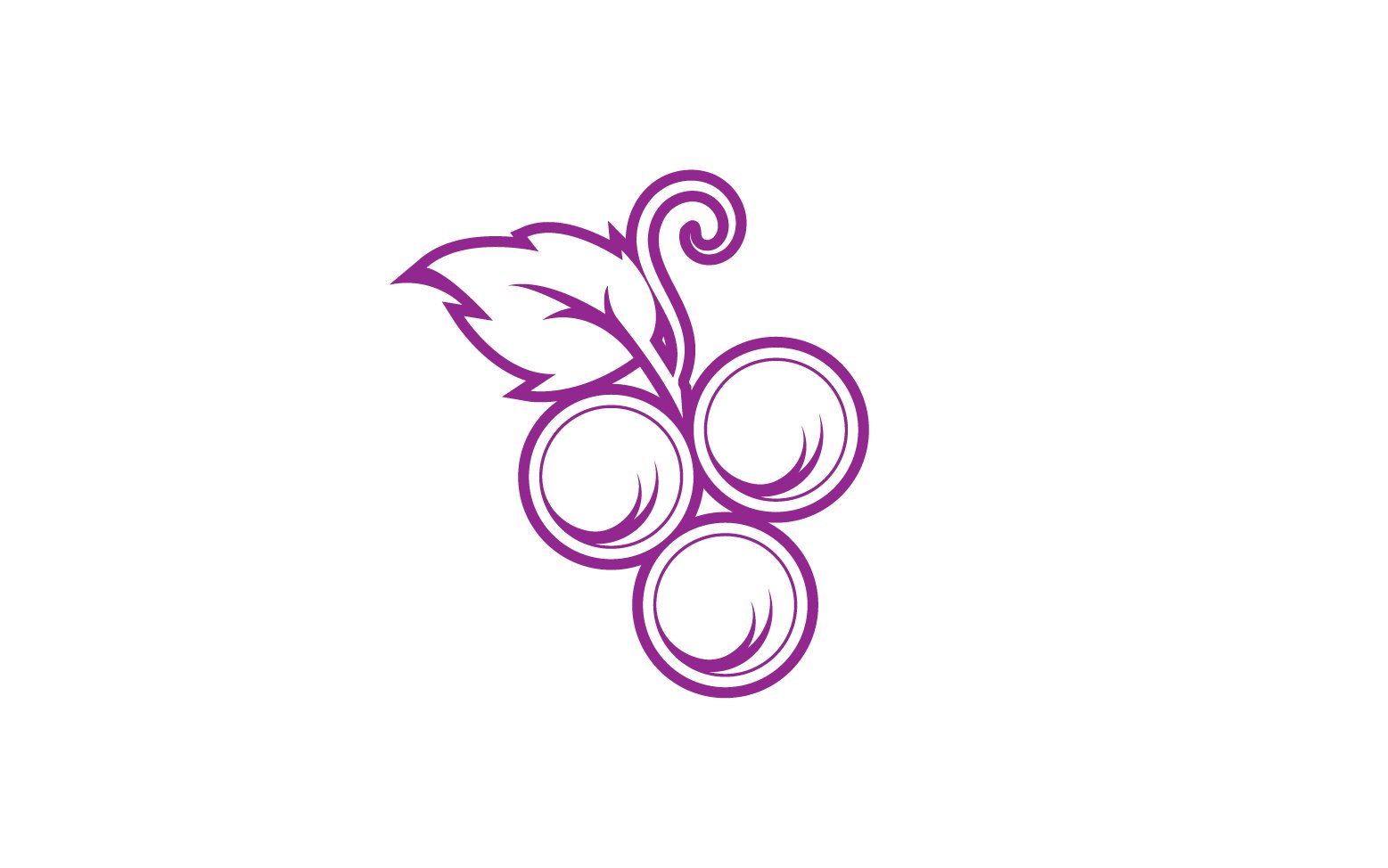 Grape fruits fresh icon logo v114