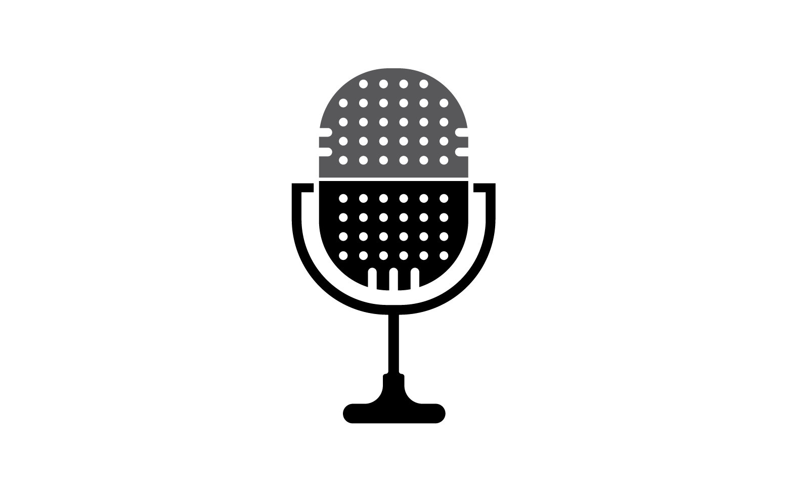 Podcast Micro Et Casque Logo Vector V1 - TemplateMonster