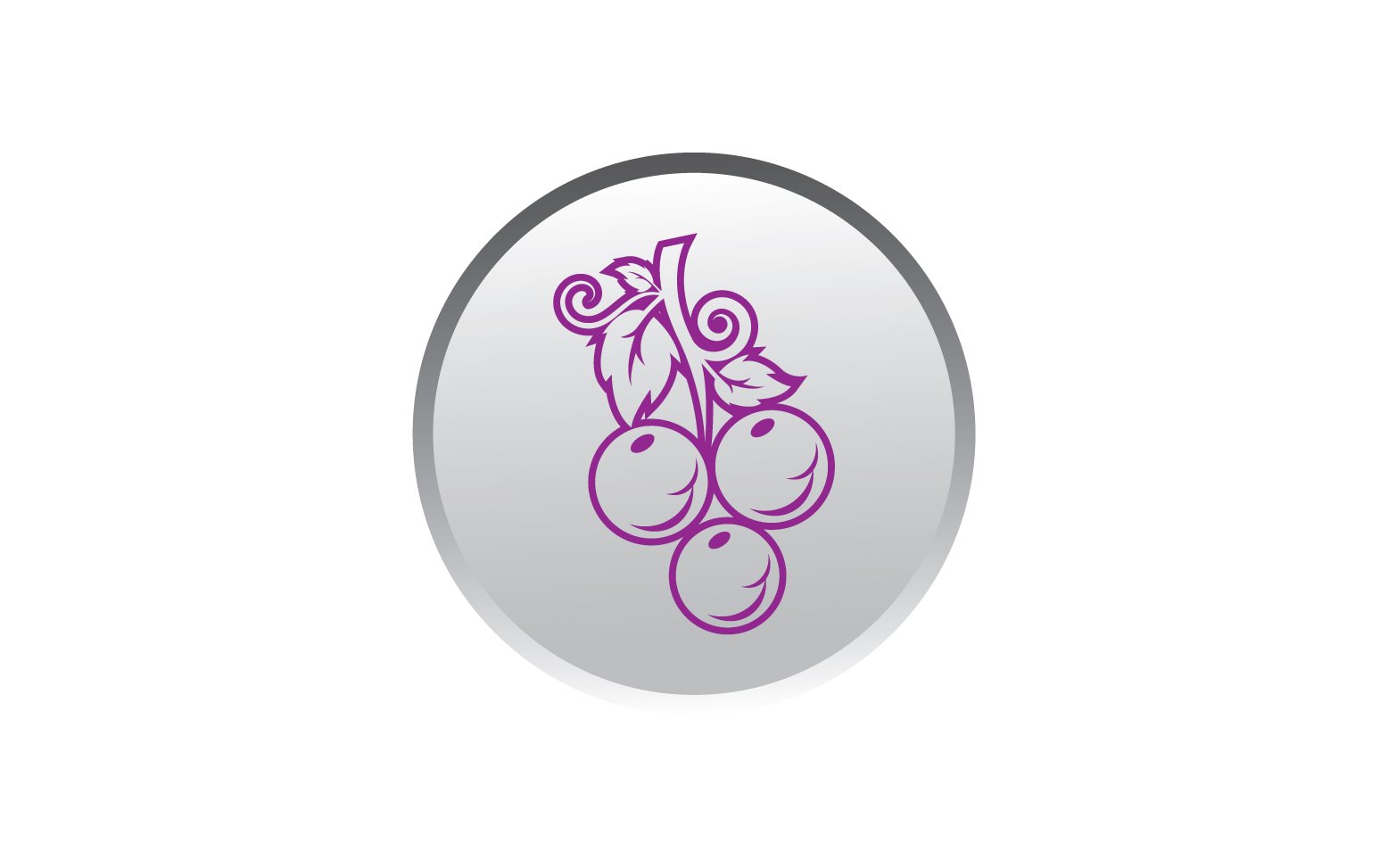 Grape fruits fresh icon logo v127