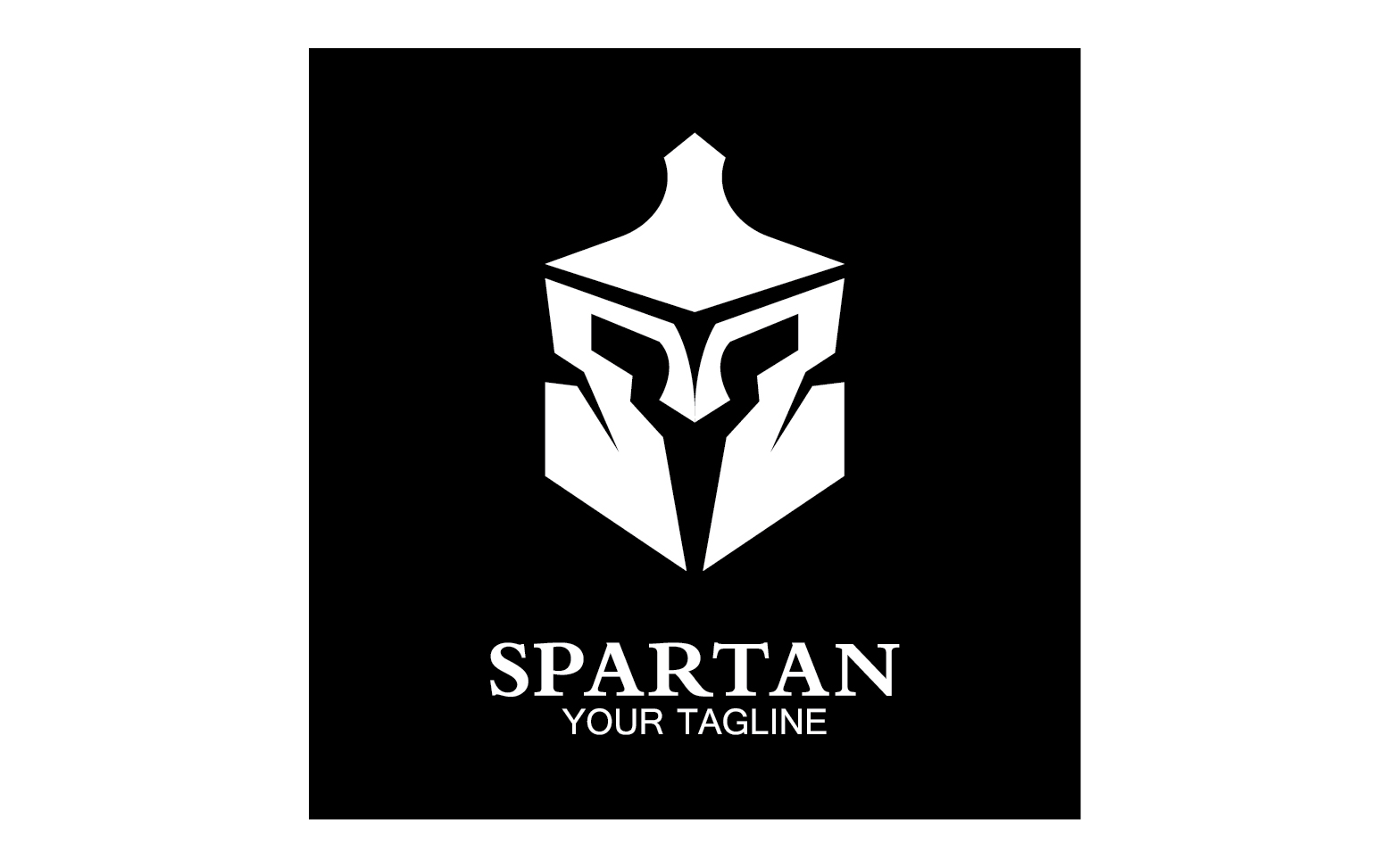 Spartan helmet gladiator icon logo vector v5