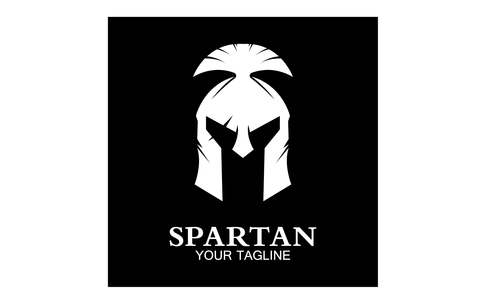 Spartan helmet gladiator icon logo vector v6