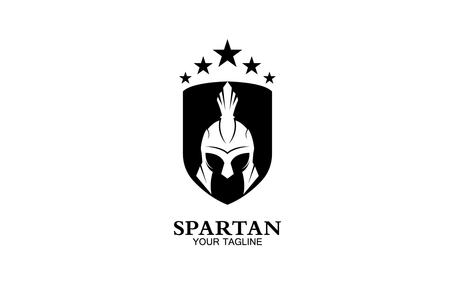 Spartan helmet gladiator icon logo vector v36