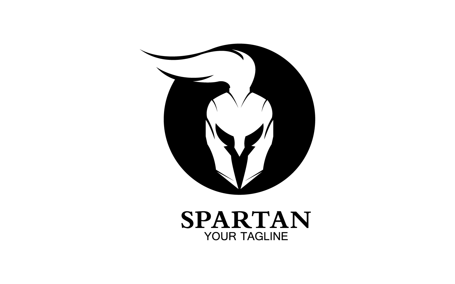 Spartan helmet gladiator icon logo vector v47