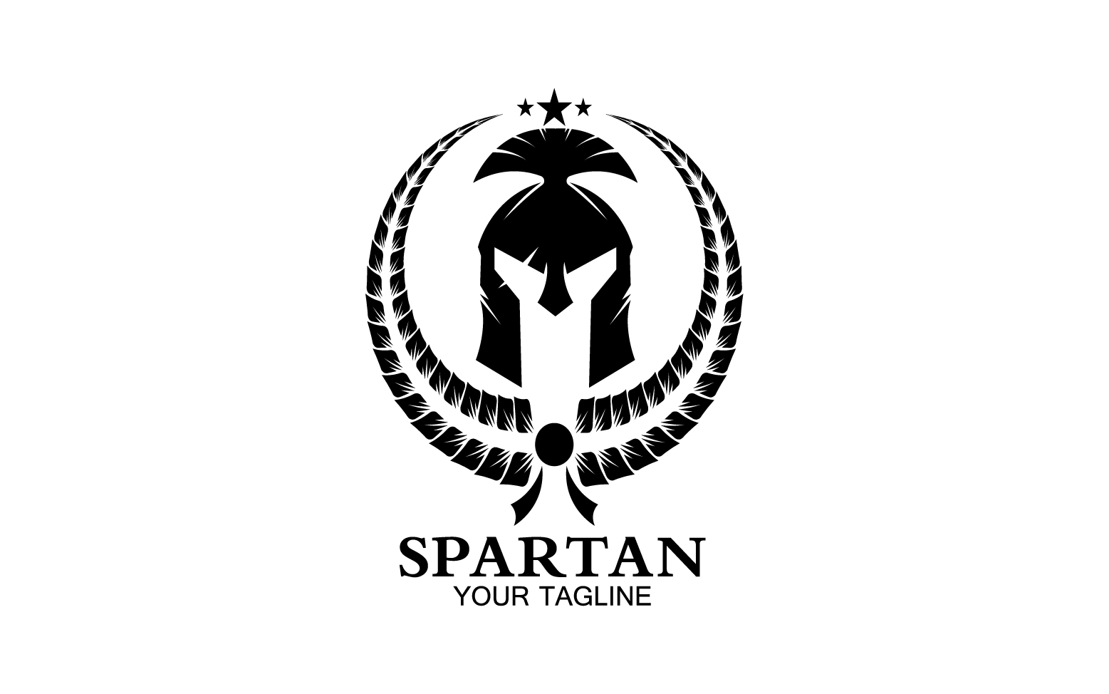Spartan helmet gladiator icon logo vector v56