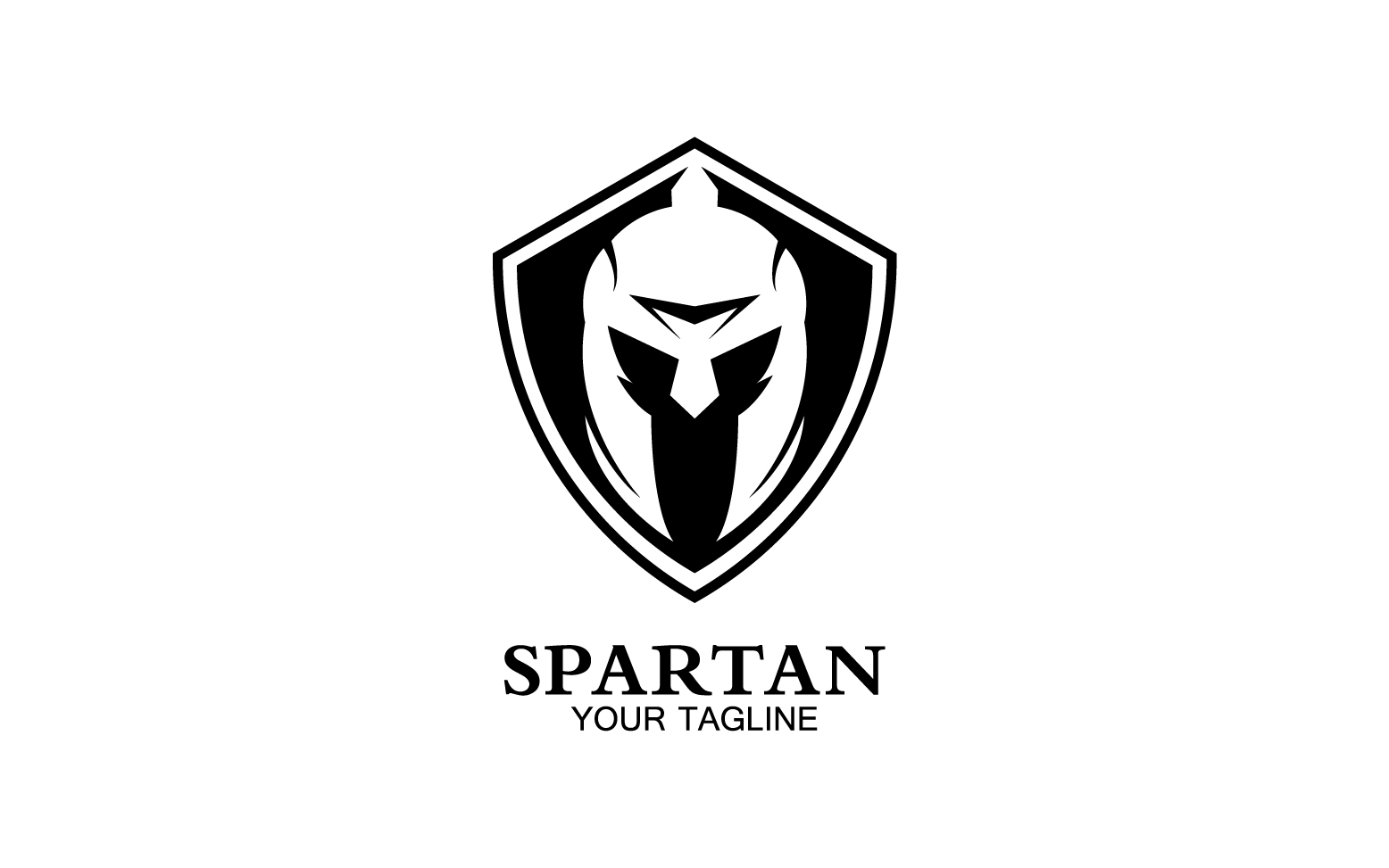 Spartan helmet gladiator icon logo vector v57