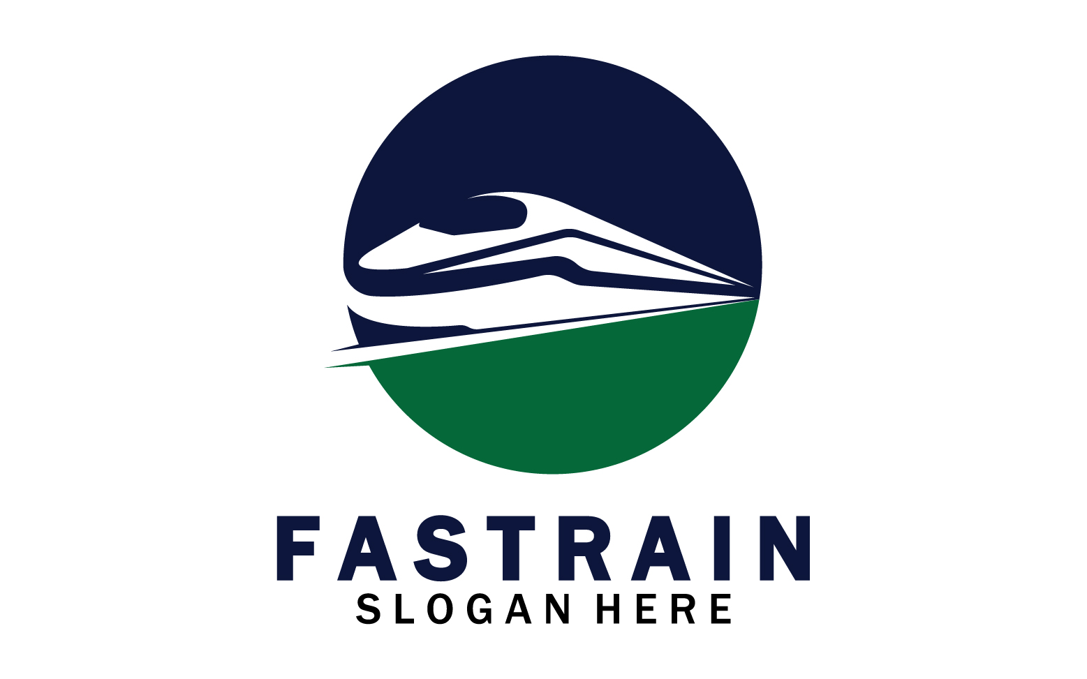 Faster train transportation icon logo v34