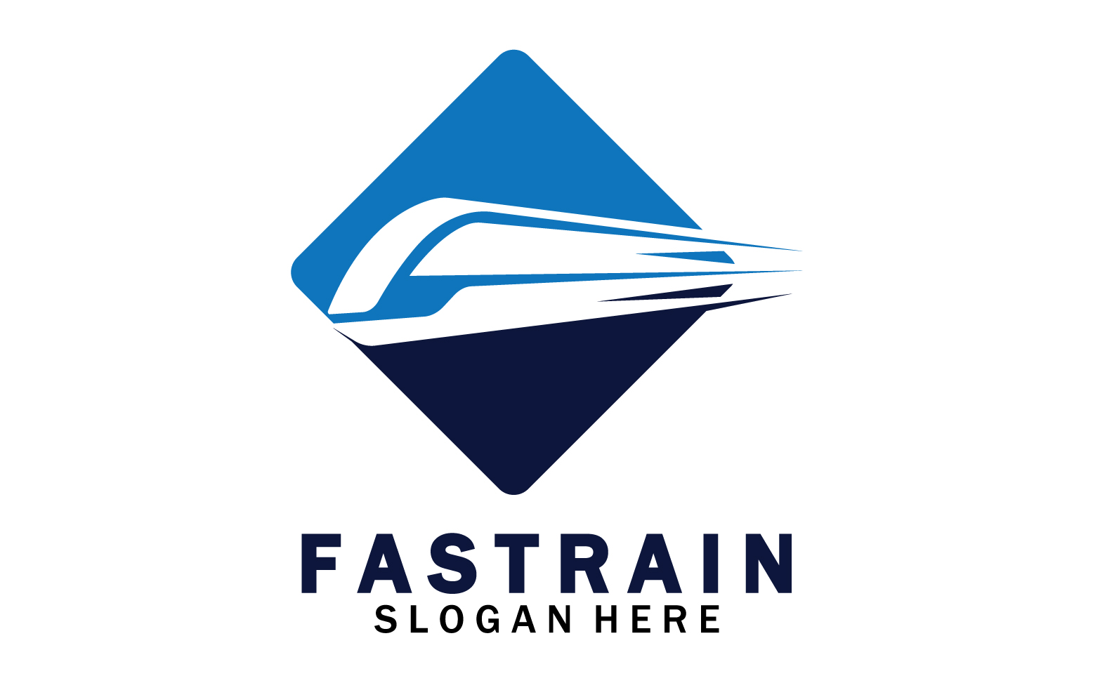 Faster train transportation icon logo v41