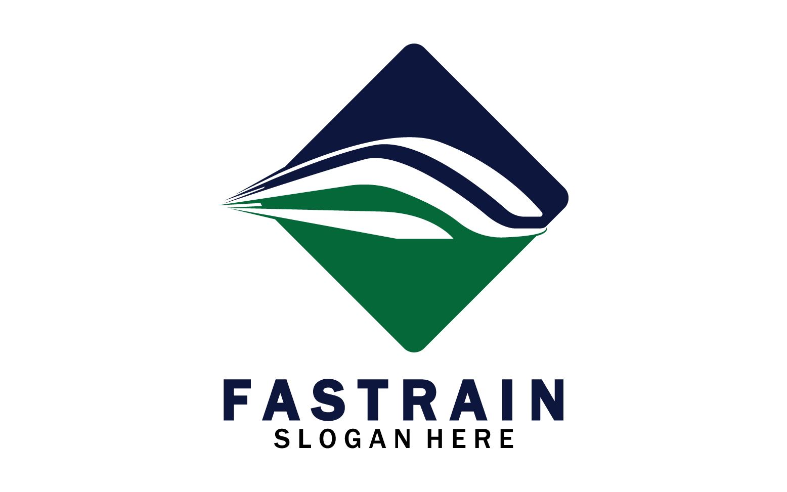 Faster train transportation icon logo v47