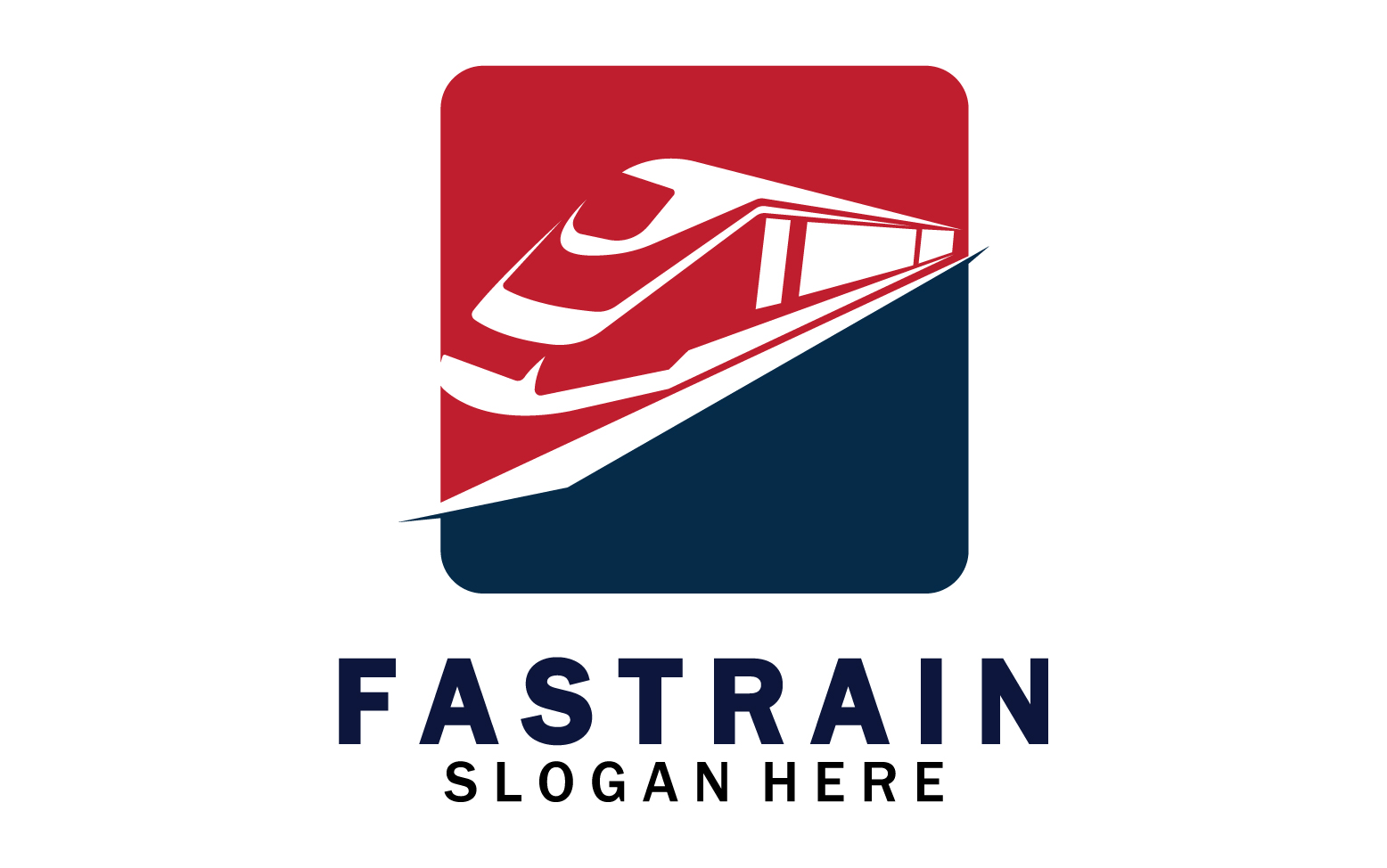 Faster train transportation icon logo v49