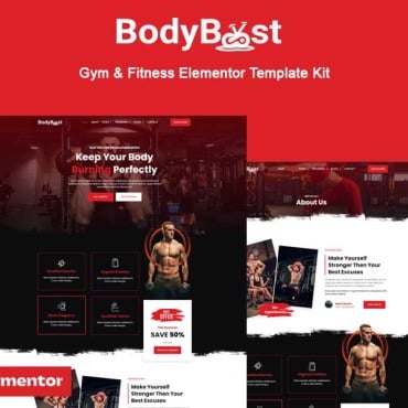 Gym Fitness Elementor Kits 357432