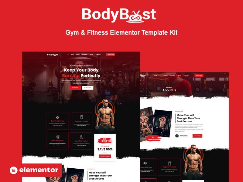 Bodyboost - Gym & Fitness Elementor Kit