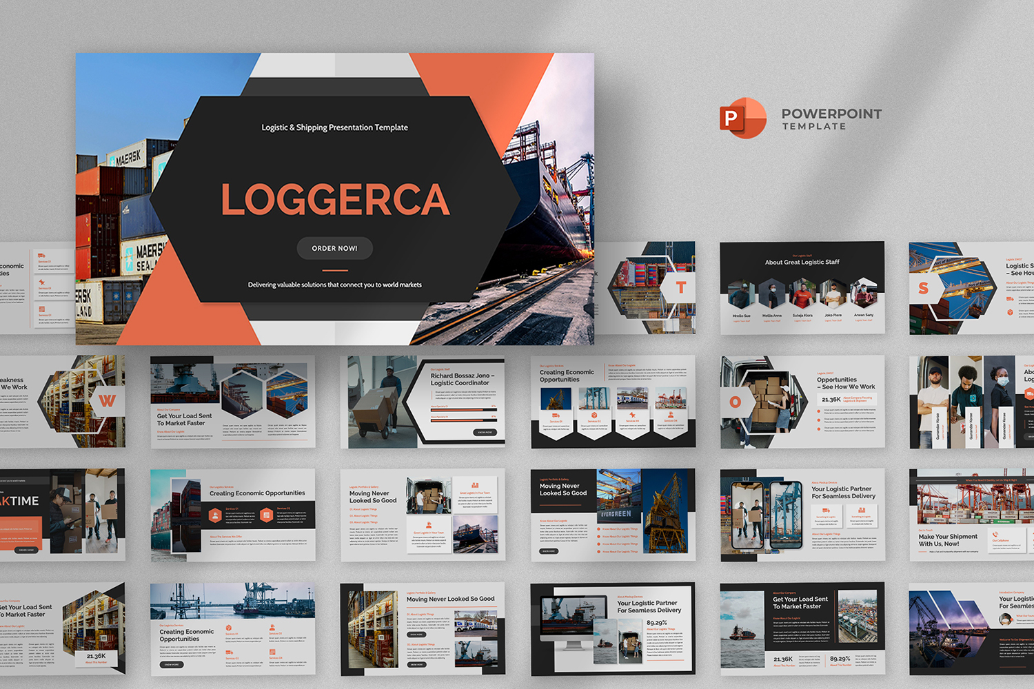 Loggerca - Logistics & Delivery Powerpoint Template