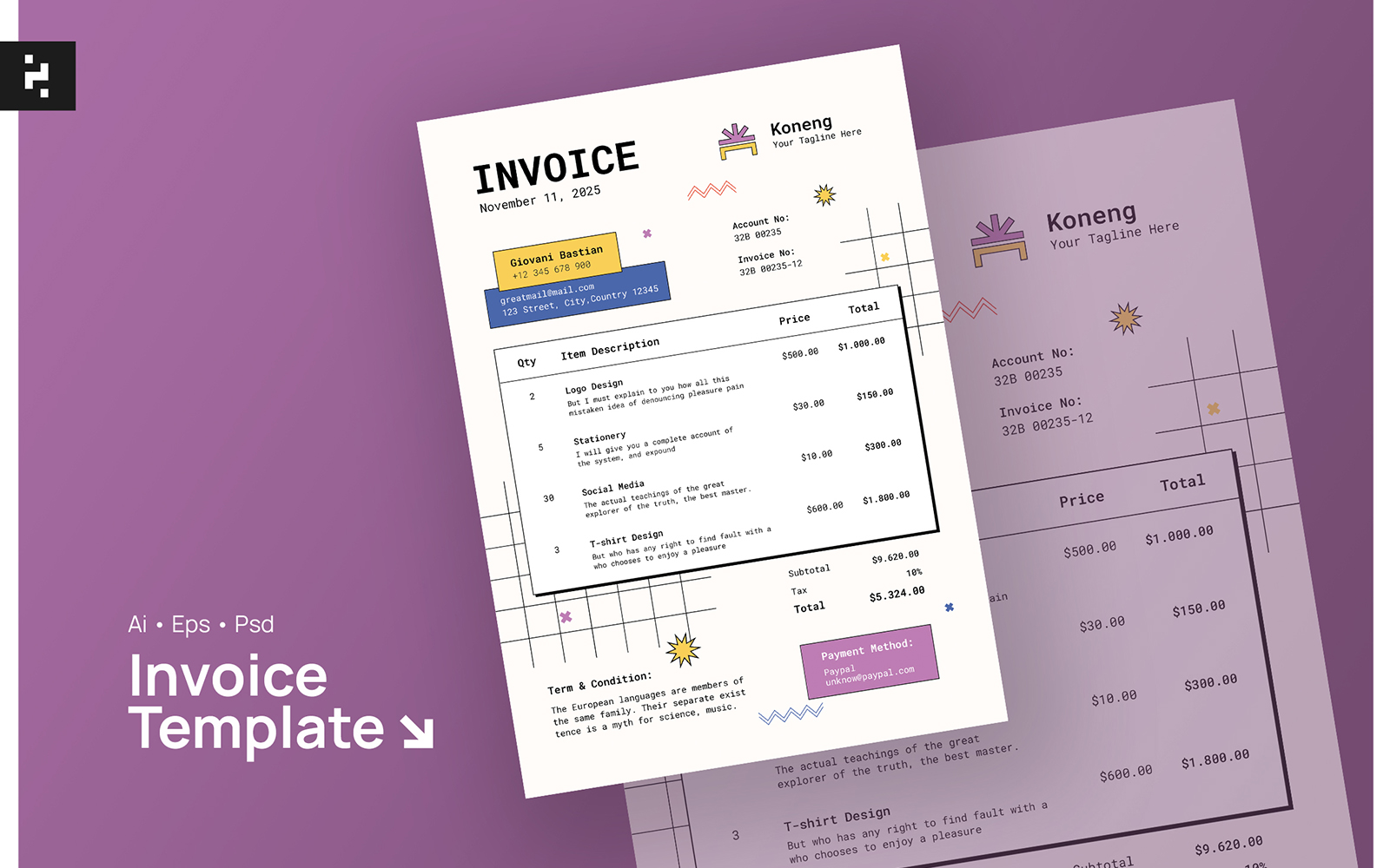 Creative Modern Invoice Template