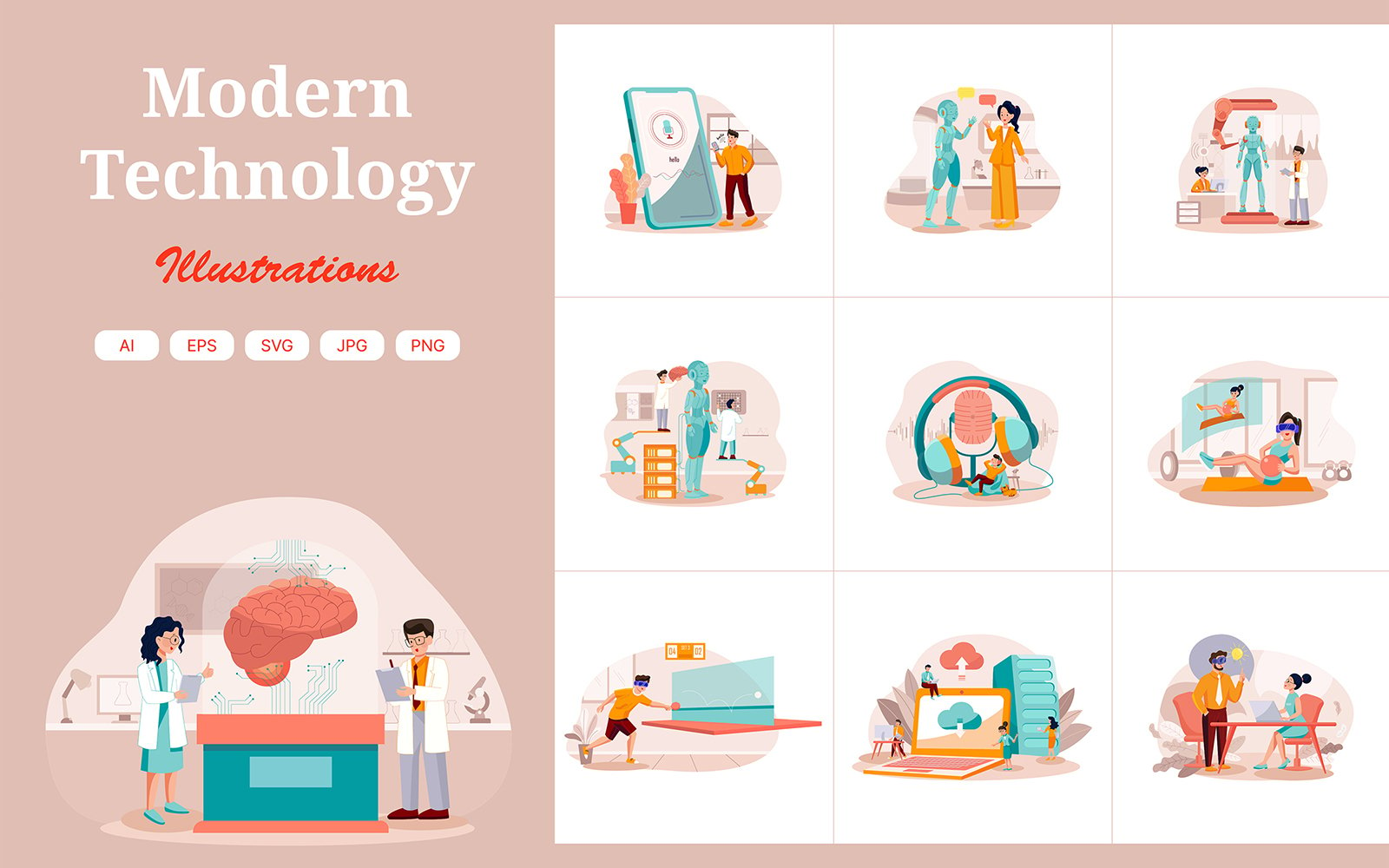 M433_ Modern Technology Illustration Pack