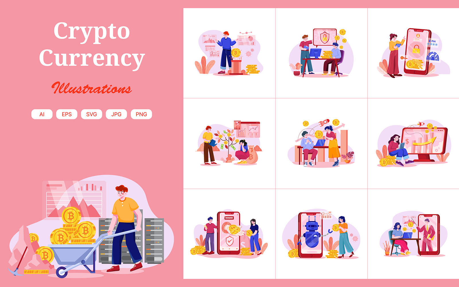 M437_ Cryptocurrency Illustration Pack
