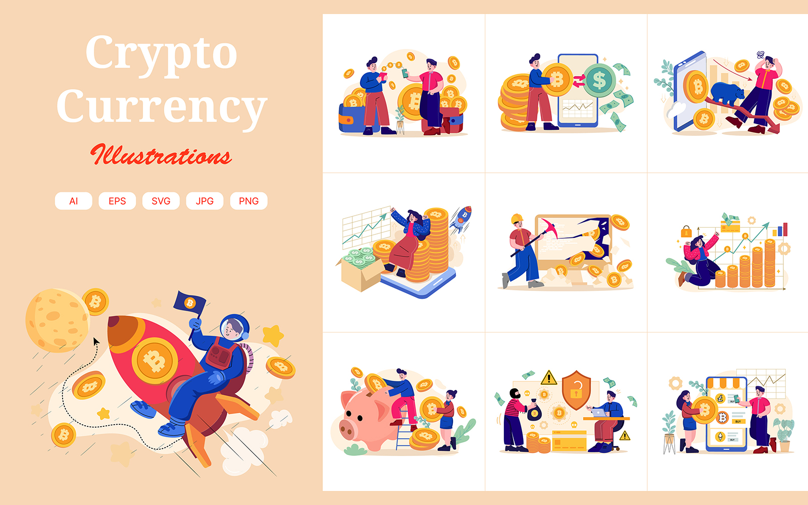 M439_ Cryptocurrency Illustration Pack
