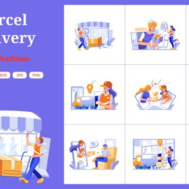 Delivery Man Illustrations Templates 357514