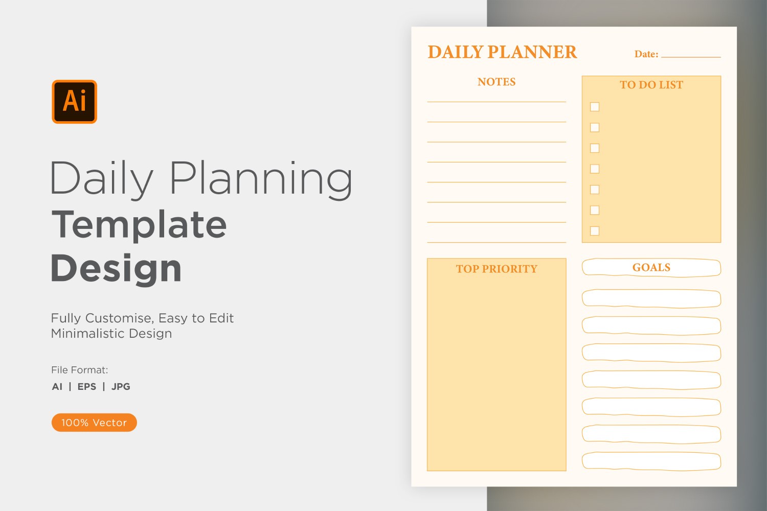 Daily Planner Sheet Design 02