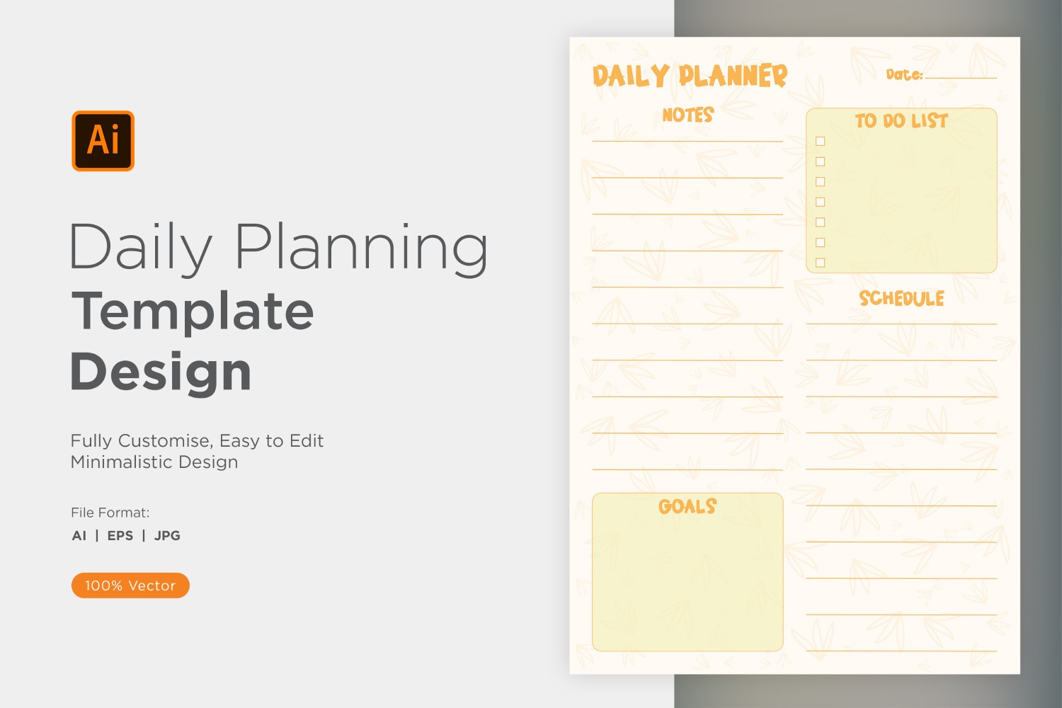 Daily Planner Sheet Design 07