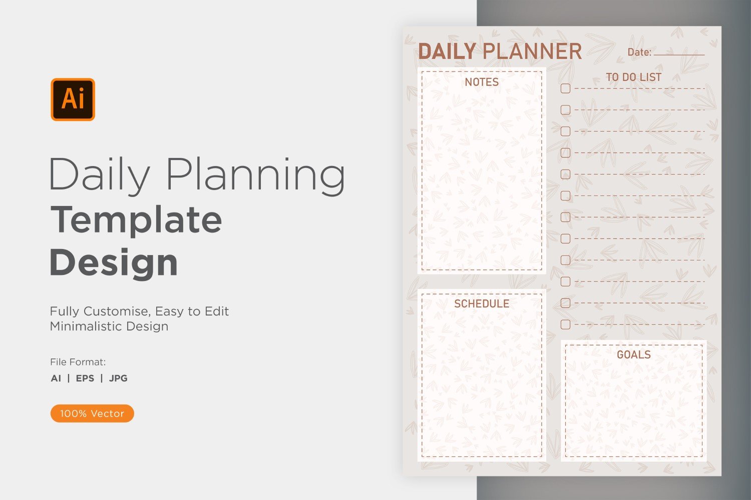 Daily Planner Sheet Design 08