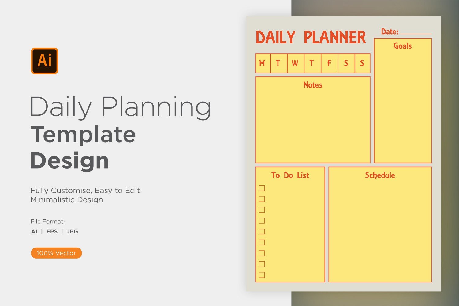 Daily Planner Sheet Design 13