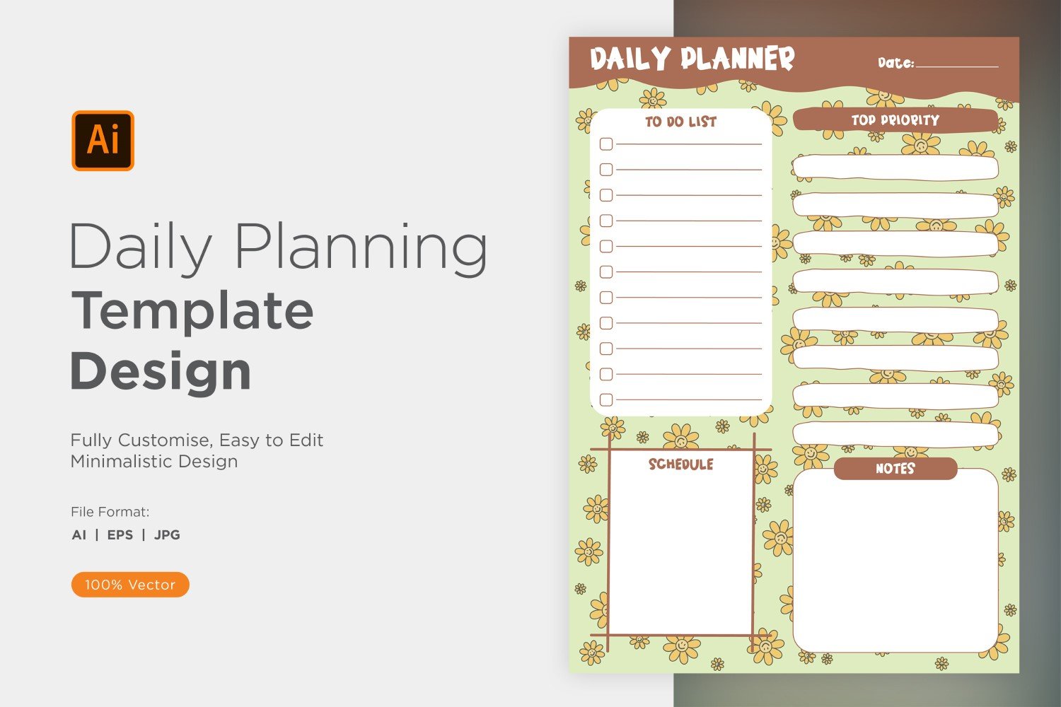 Daily Planner Sheet Design 15