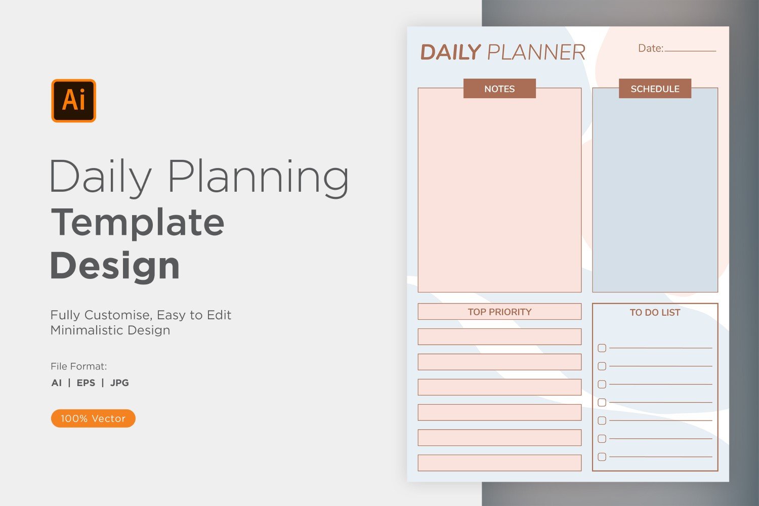 Daily Planner Sheet Design 17
