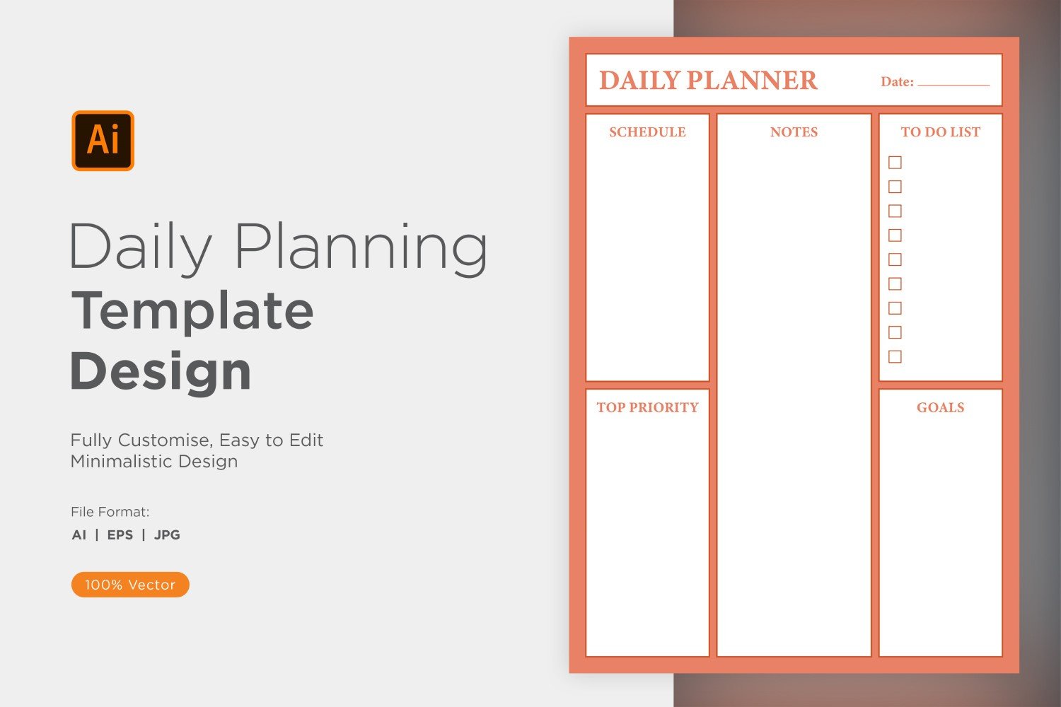 Daily Planner Sheet Design 18