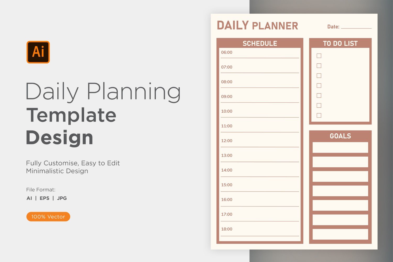 Daily Planner Sheet Design 20