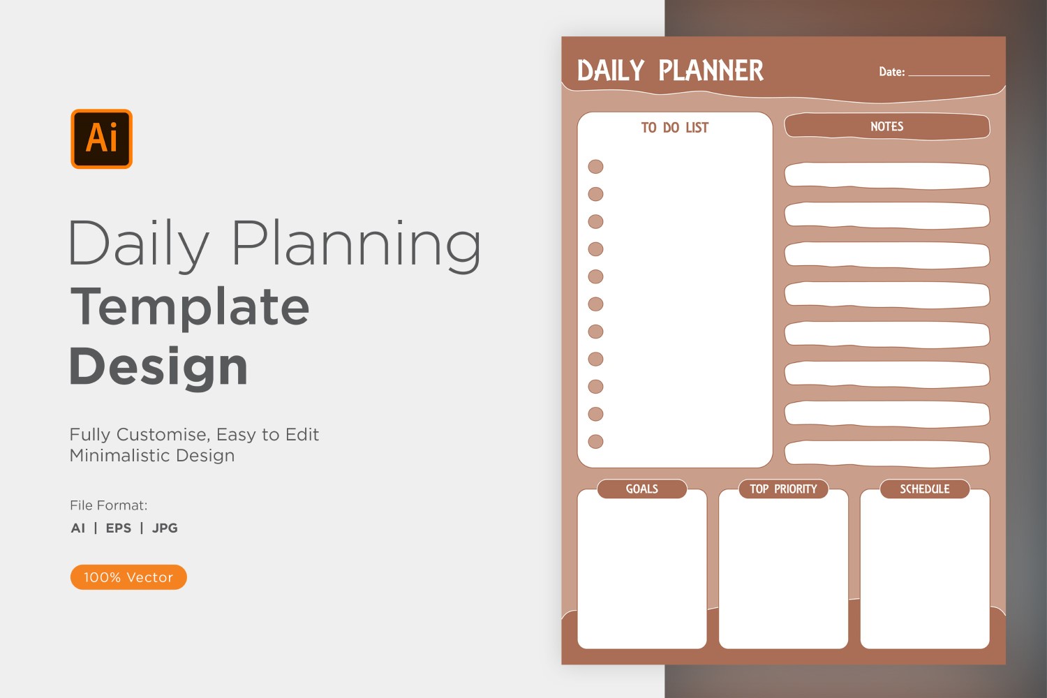 Daily Planner Sheet Design 23