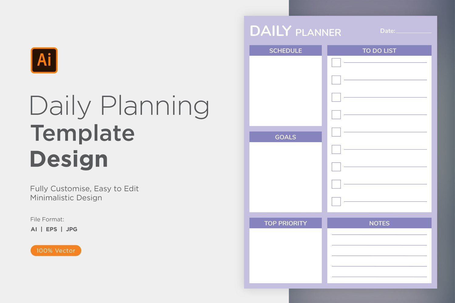 Daily Planner Sheet Design 24