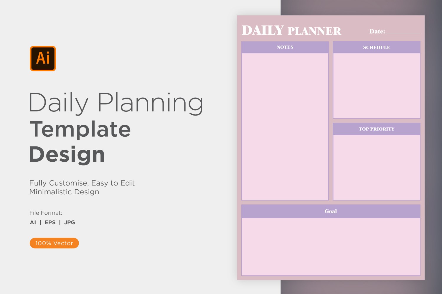 Daily Planner Sheet Design 28