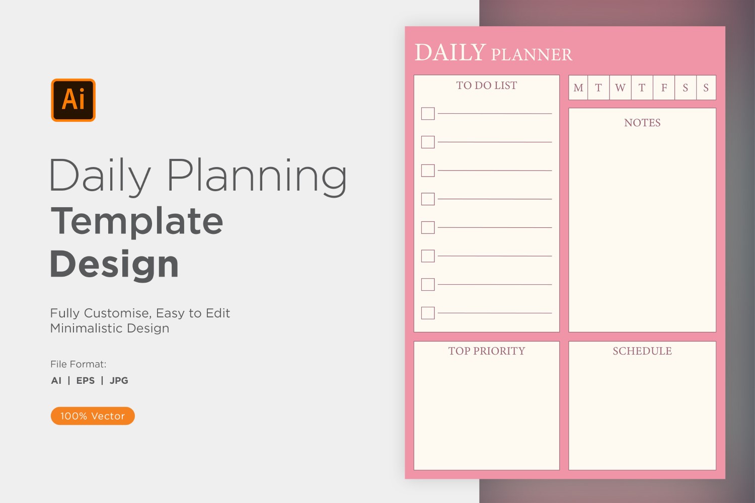 Daily Planner Sheet Design 30