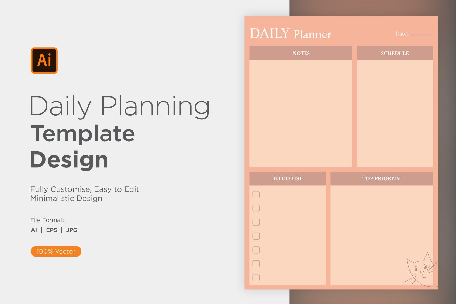 Daily Planner Sheet Design 34