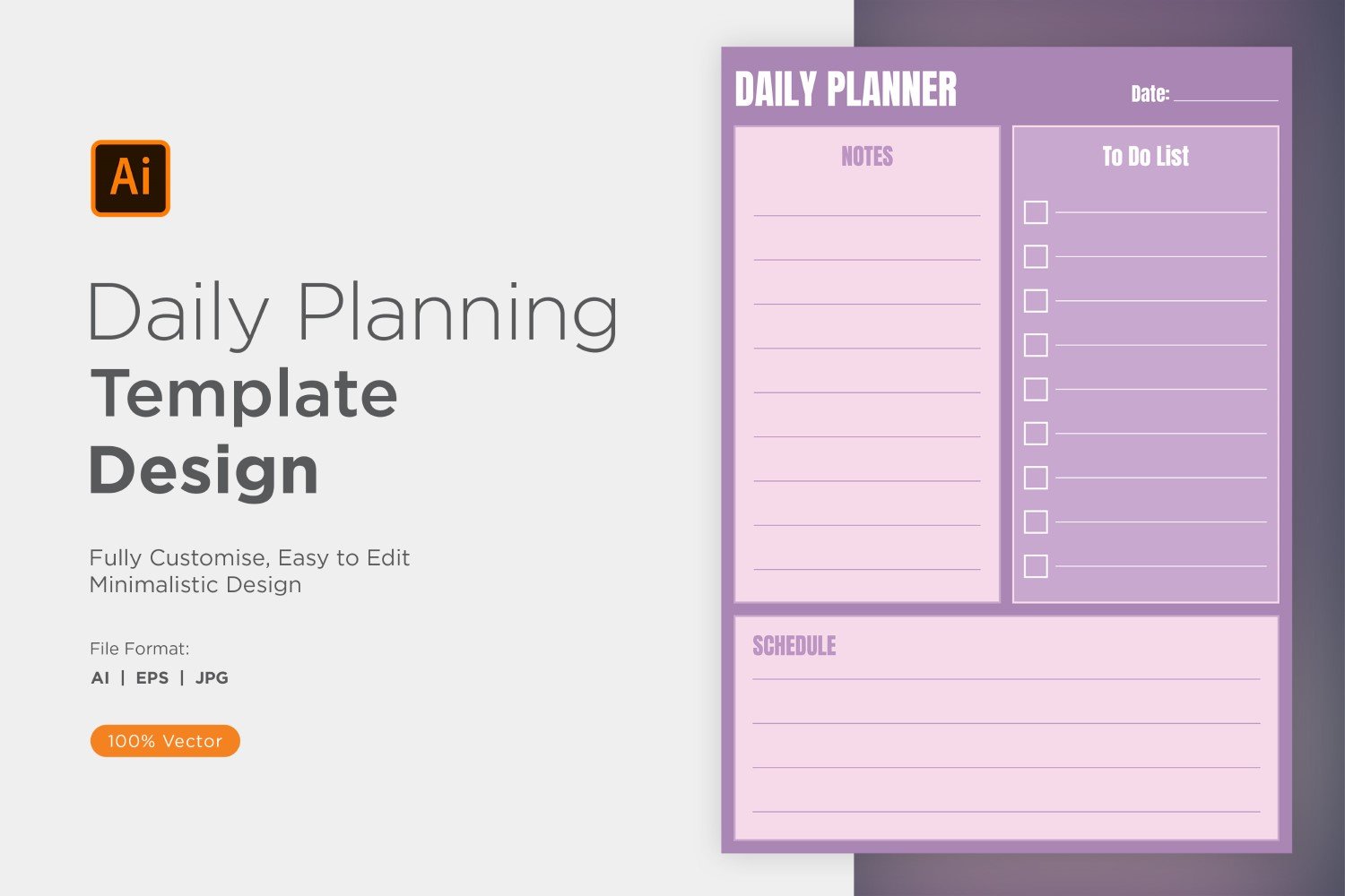 Daily Planner Sheet Design 36