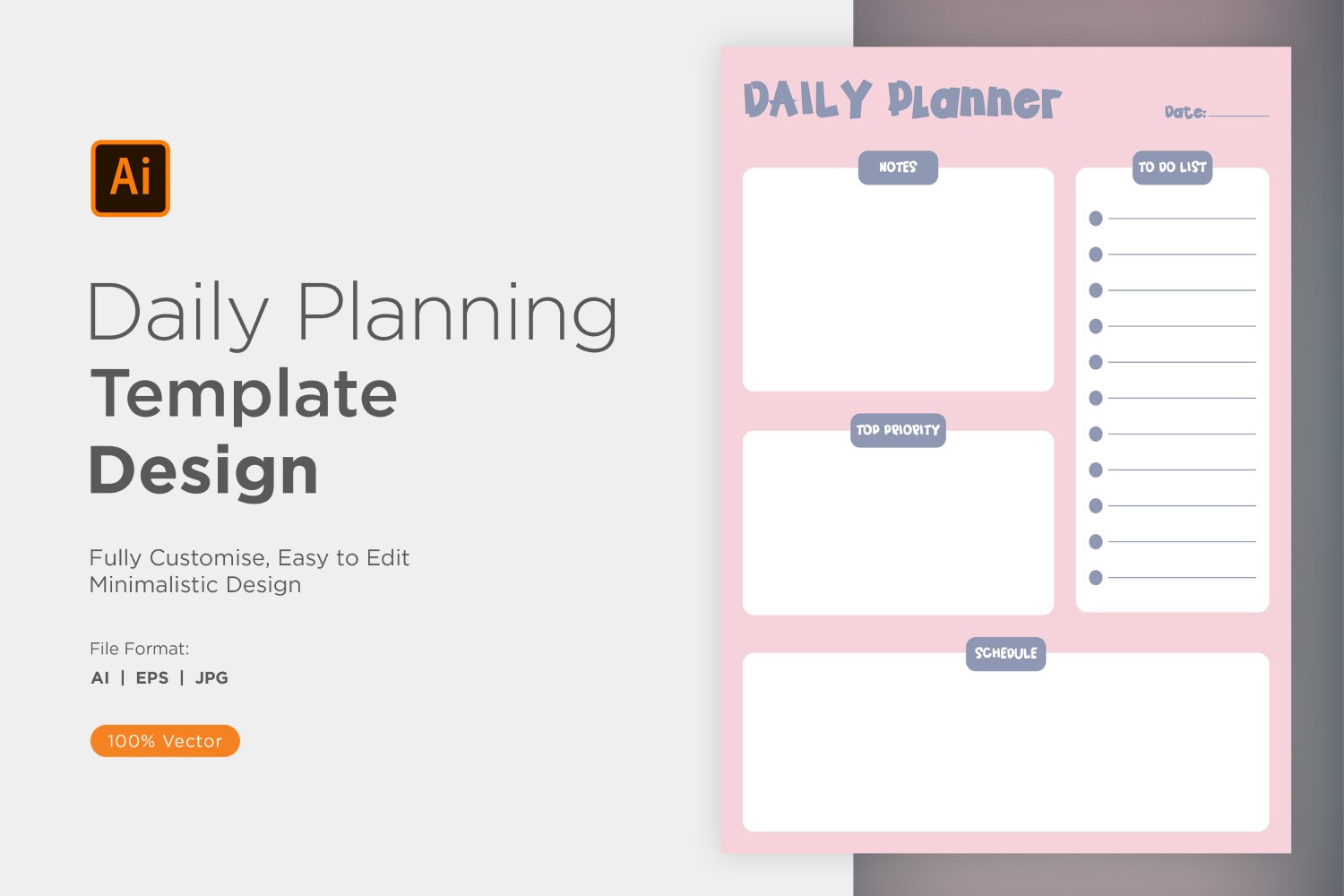 Daily Planner Sheet Design 38