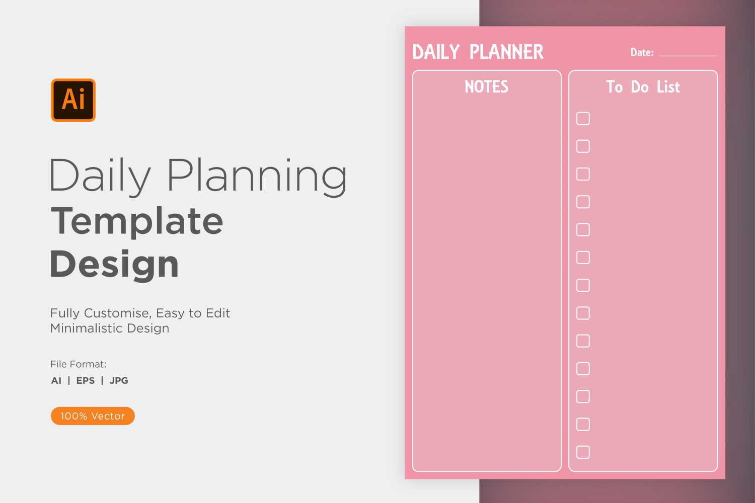 Daily Planner Sheet Design 40