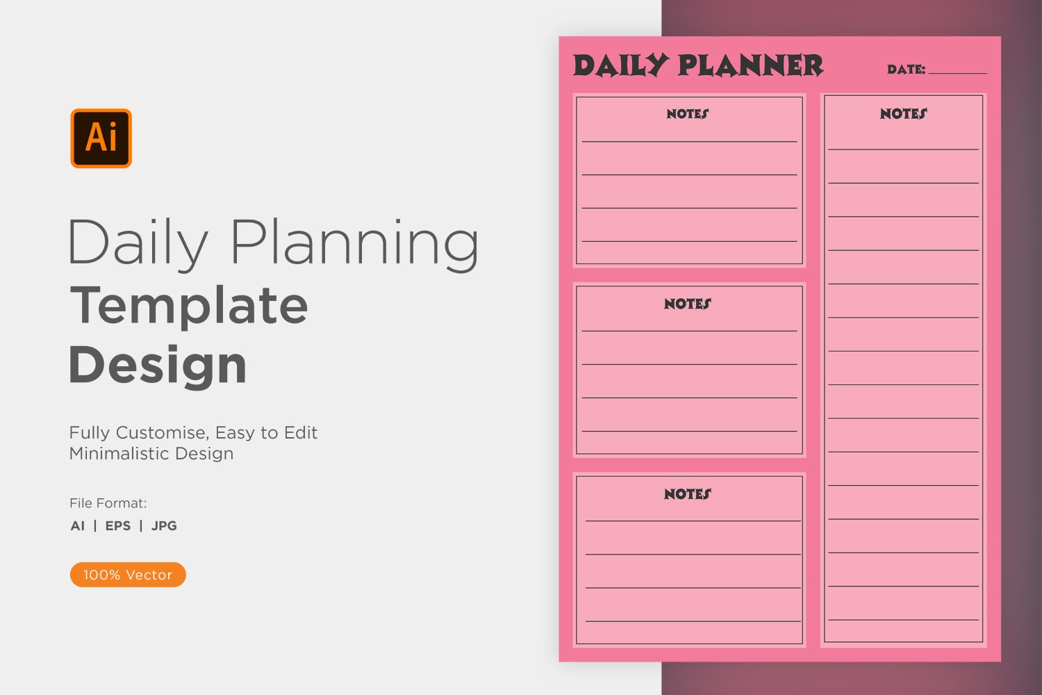 Daily Planner Sheet Design 42