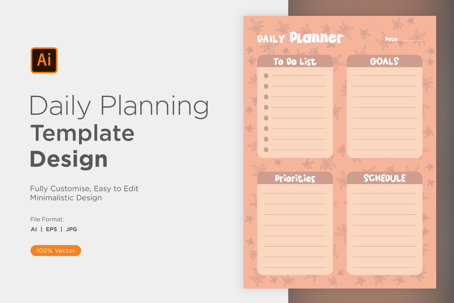 Daily Planner Sheet Design 45