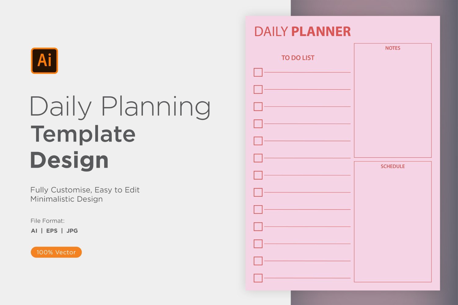 Daily Planner Sheet Design 50