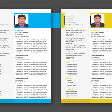 Clean Corporate Resume Templates 357626