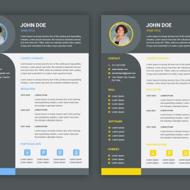 Clean Corporate Resume Templates 357629