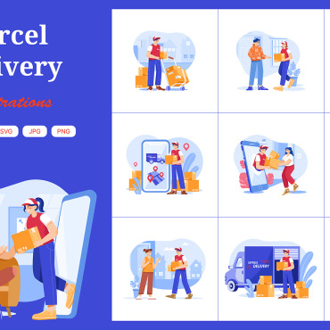Delivery Man Illustrations Templates 357679