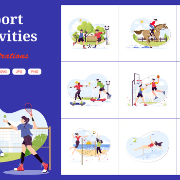 Active Activity Illustrations Templates 357680
