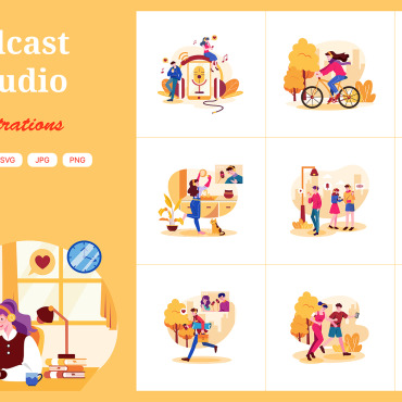 Audio Blogging Illustrations Templates 357681